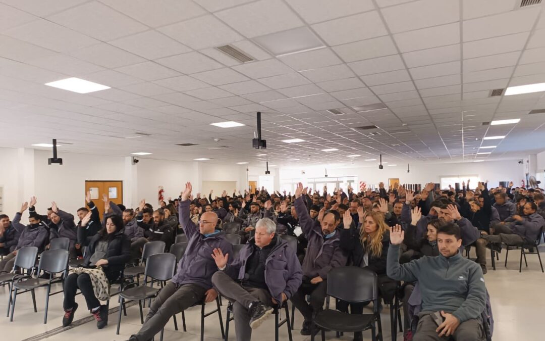 Asamblea en la Central Nuclear Embalse