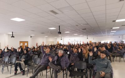 Asamblea en la Central Nuclear Embalse